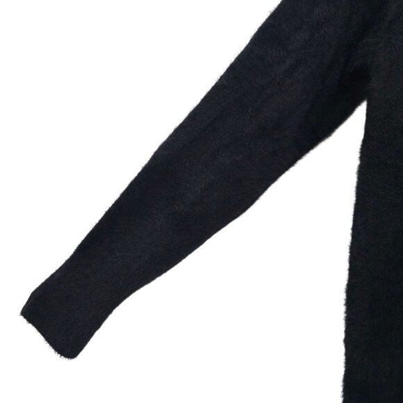 Loft Sweater Fuzzy Womens L Pullover Ribbed Wide Mock Neck Essential Tunic NEW - Picture 10 of 16